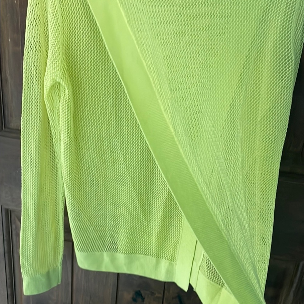 Cabi Split Back Pullover Sweater Women’s Neon Lim… - image 8